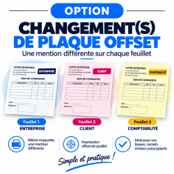Changement de plaque (Impression différente entre les feuillets)