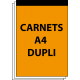 Carnet autocopiant A4 duplicata