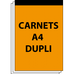 Carnets autocopiants A4 Duplicata 50 (2 feuillets)