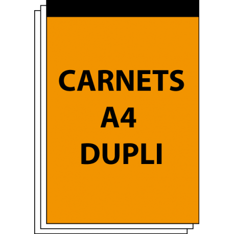 Carnet autocopiant A4 duplicata