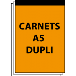 Carnets autocopiants A5 duplicata