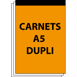 Carnets autocopiants A5 Duplicata 50 (2 feuillets)