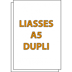 Liasses autocopiantes A5 Duplicata (2 feuillets)