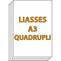 Liasses autocopiantes A3 Quadruplicata (4 feuillets)