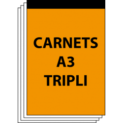 Carnets autocopiants A3 Triplicata 50 (3 feuillets)
