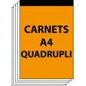 Carnets autocopiants A4 Quadrupli 50