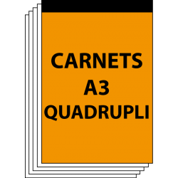 Carnets autocopiants A3 Quadrupli 50 