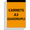 Carnets autocopiants A3 Quadrupli 50 