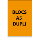 Blocs autocopiants A5 Duplicata 50 (2 feuillets)
