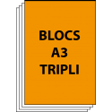 Blocs autocopiants A3 Triplicata 50 (3 feuillets)