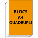 Blocs autocopiants A4 Quadruplicata 50